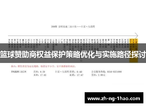 篮球赞助商权益保护策略优化与实施路径探讨